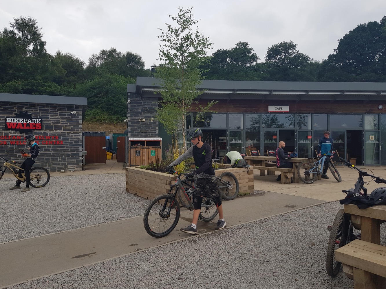Family cycling holiday - bike park Wales 