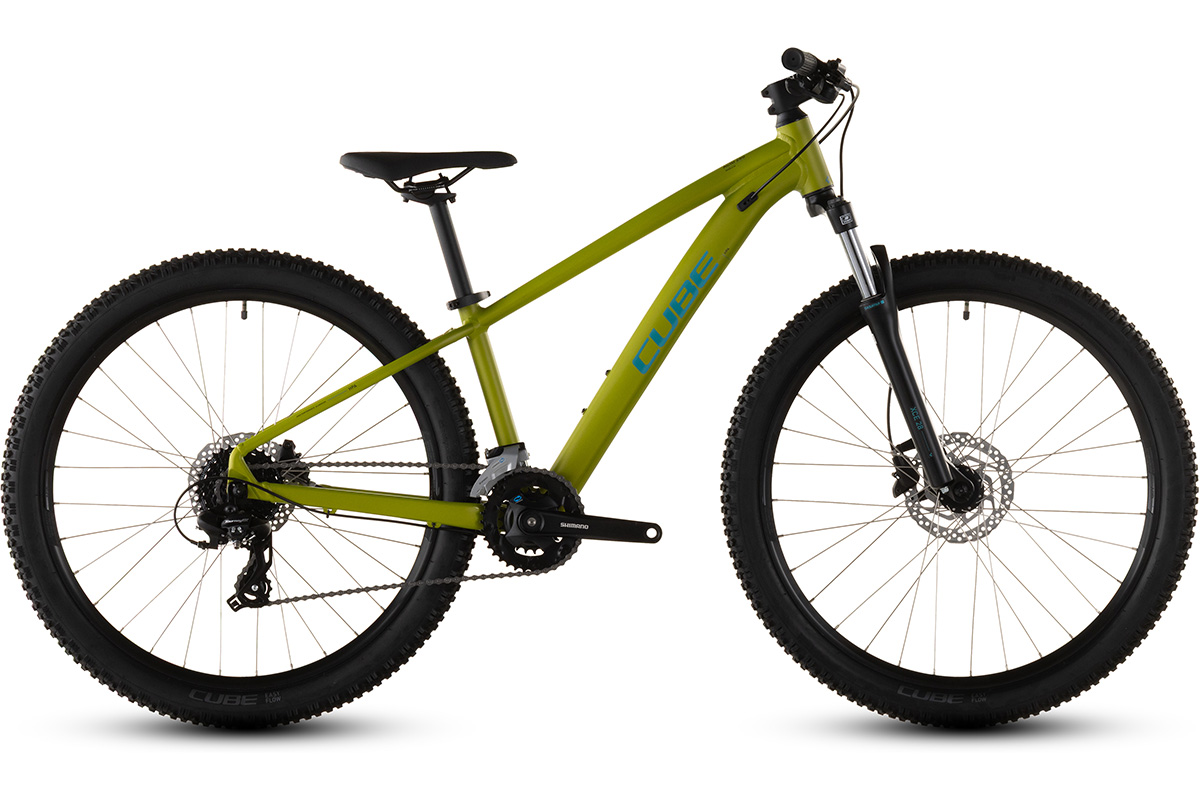 Best 26" mountain bikes for kids: A Cube Acid 260 Disc on a plain background