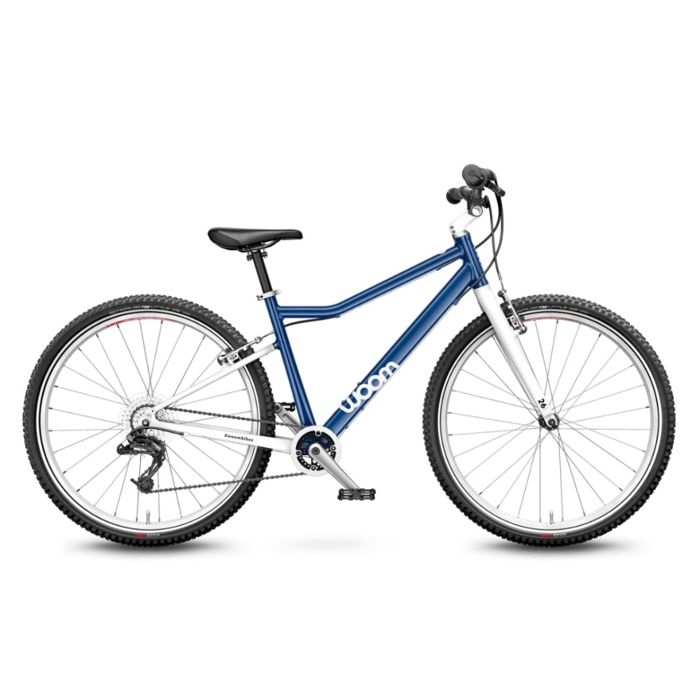 Best 26" hybrid bikes for kids - The Woom 6 bike on a blank background