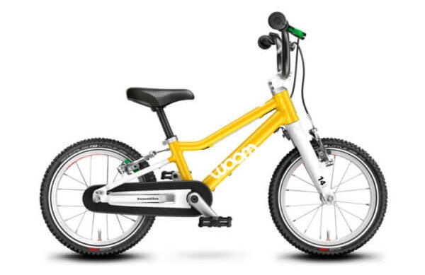 Best 14" bikes for 3-4 year olds: A woom original 2 on a blank background