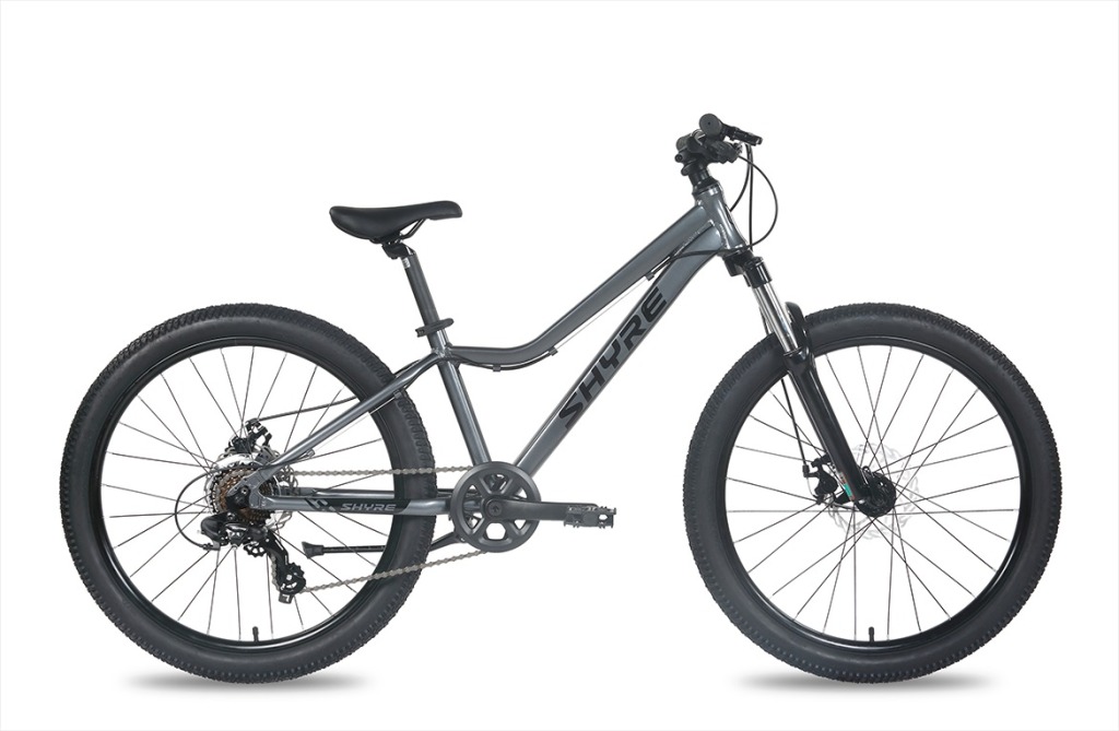 The Shyre Eastie 24 mountain bike seen from the side on a blank background