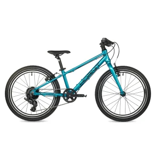 A blue 20" childrens bike from Hornit on a white background