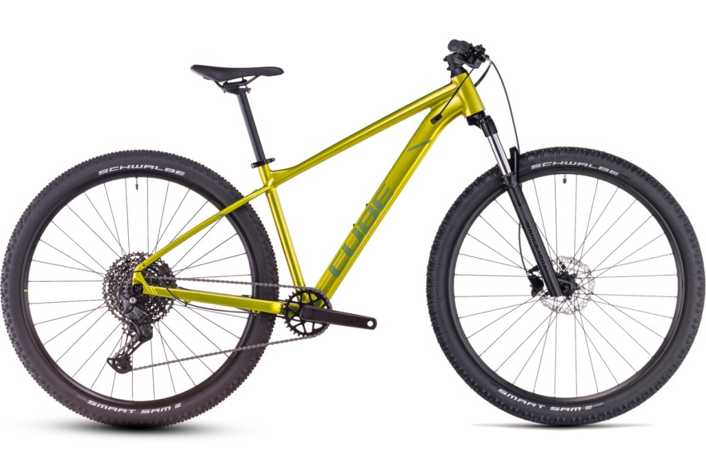 lime green Cube Aim SLX mtb bike