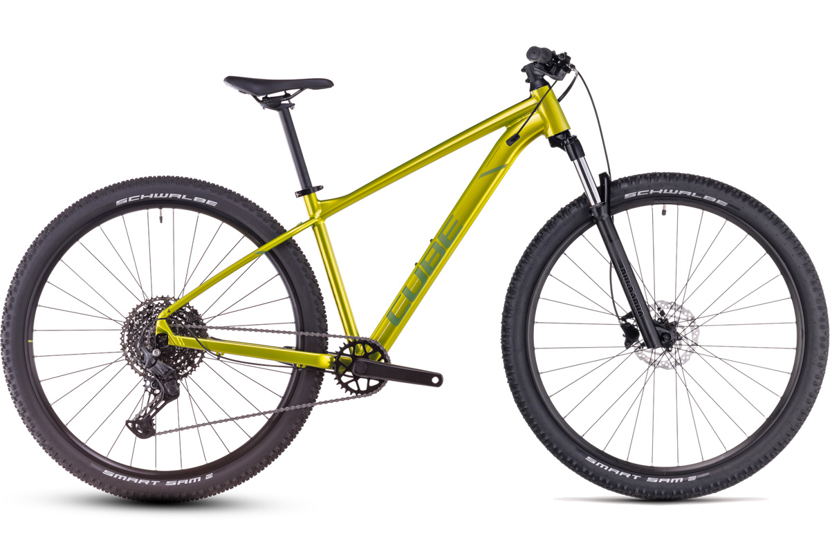 lime green Cube Aim SLX mtb bike