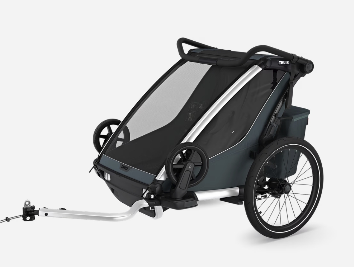 Thule Chariot Cross 2 Double kids bike trailer in slate