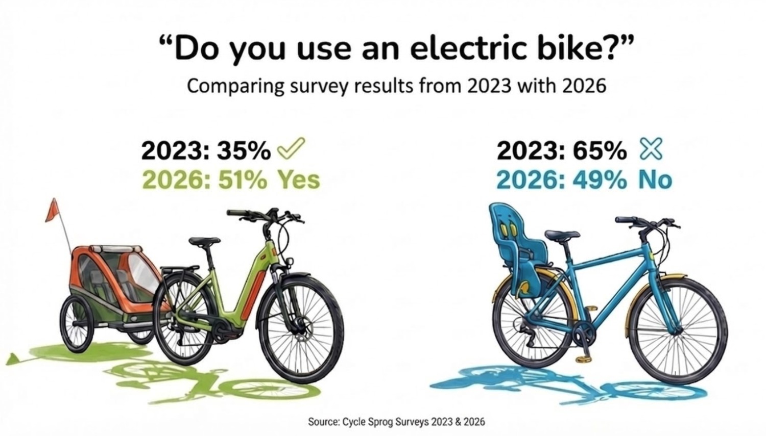 Growth in e-bikes and cargo bikes - graphic showing e-bike uptake