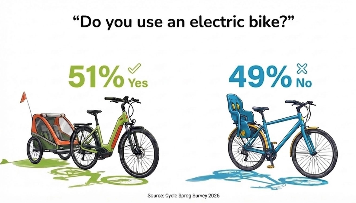 Cycle Sprog survey 2026 - do you use an electric bike?