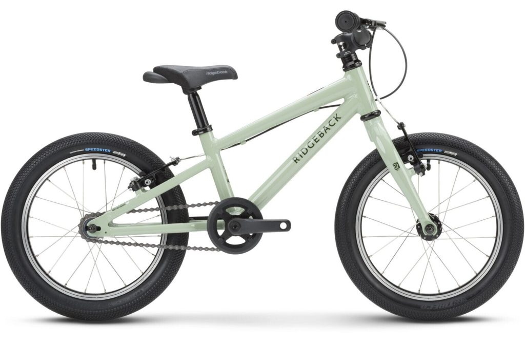 Ridgeback Dimension 16 kids bike in sage green