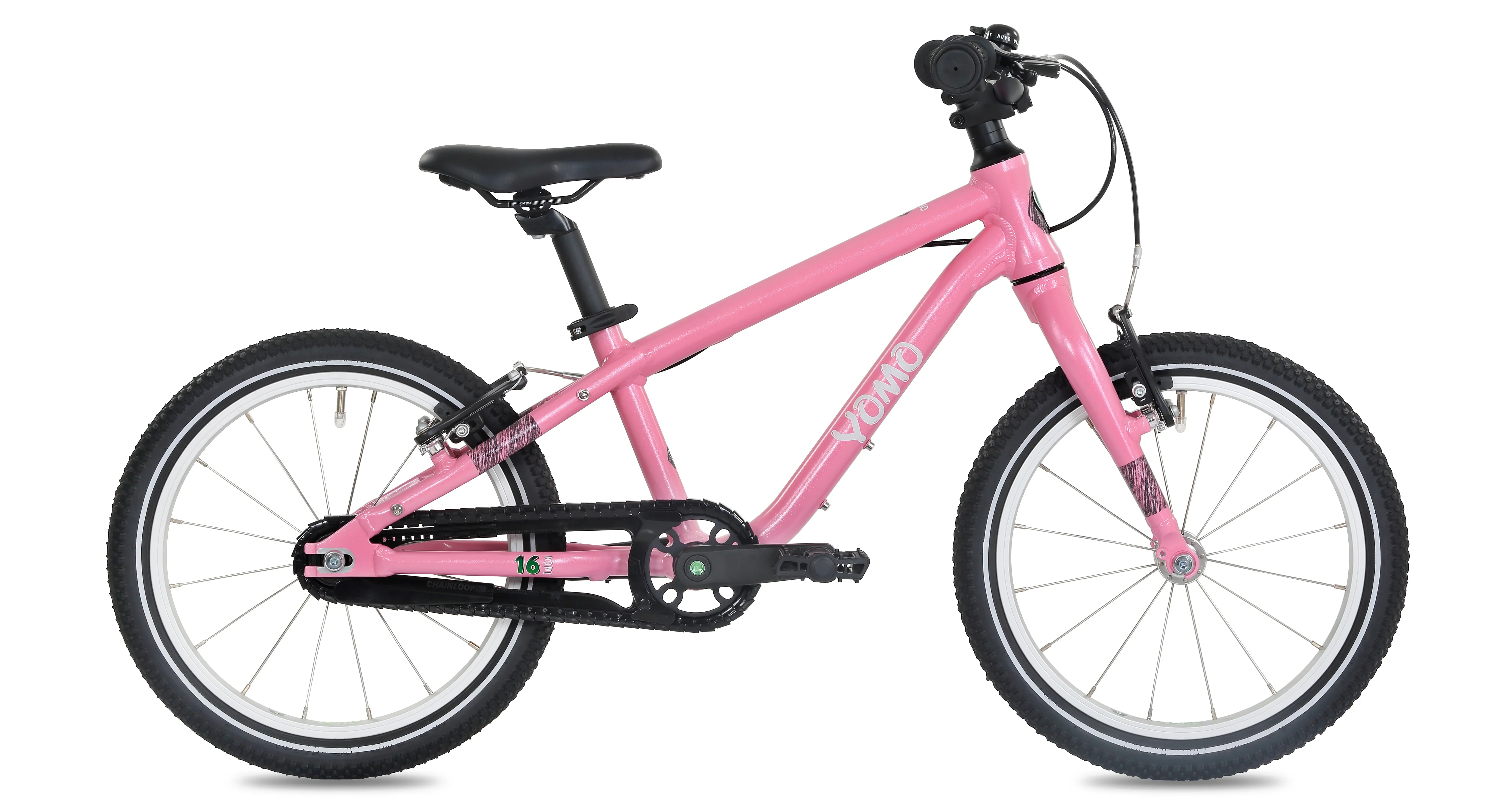 YOMO kids bike in pink - side view