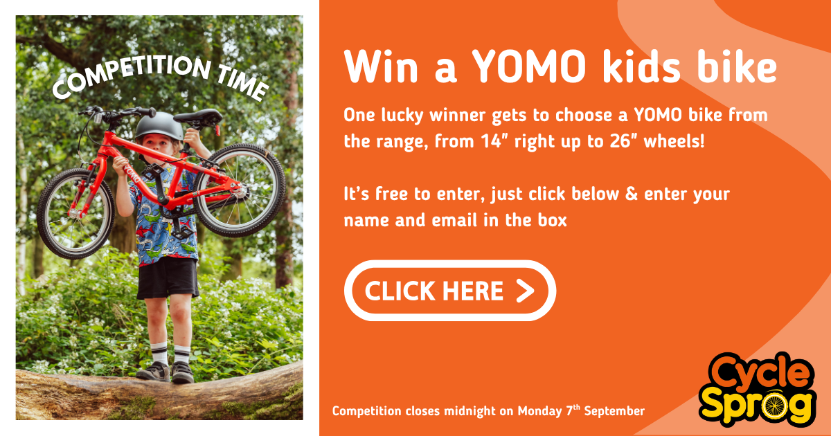 YOMO competition advert - win a free bike
